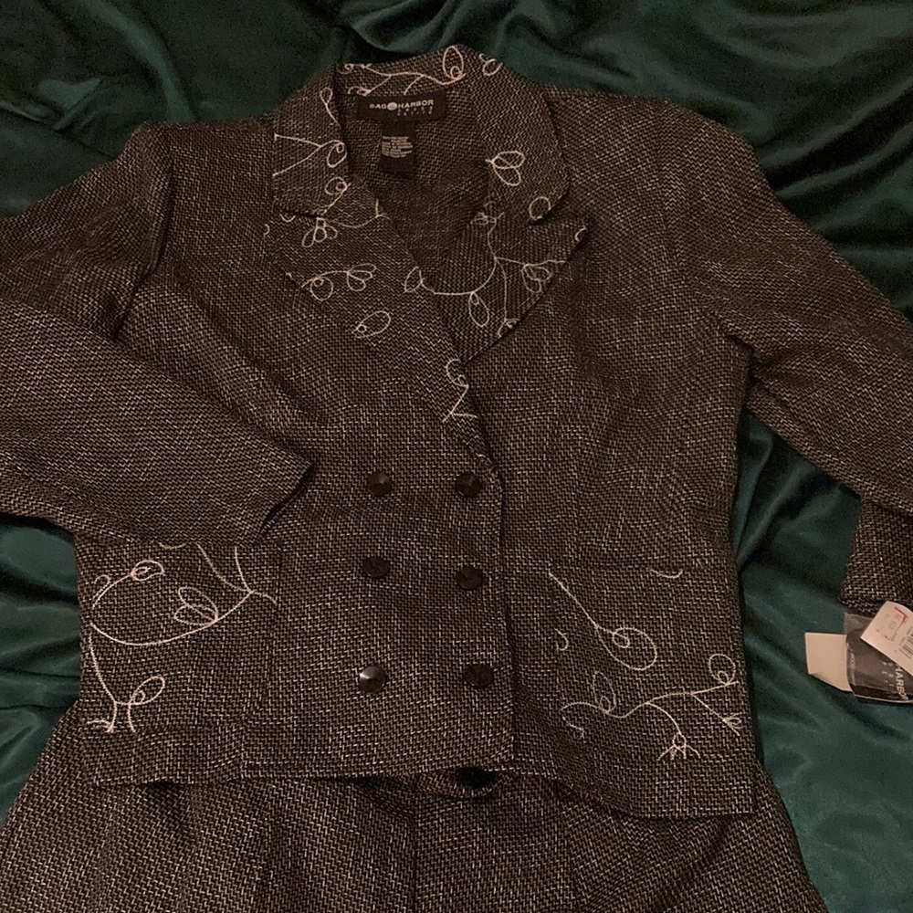 Double-Breasted Embroidered Suit